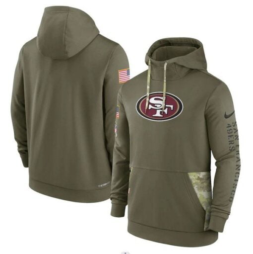 49ers 2022 Salute to Service Therma Performance Pullover Hoodie
