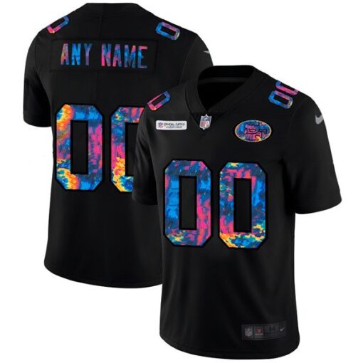49ers Multicolor Crucial Catch Black Jersey