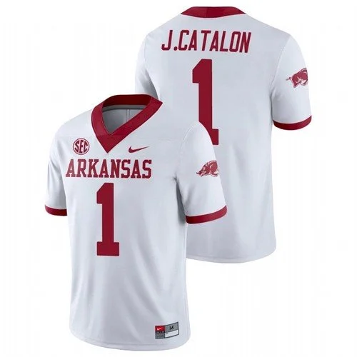 Arkansas Razorbacks Jalen Catalon Jersey - Image 2
