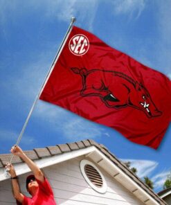 Arkansas Razorbacks SEC Flag