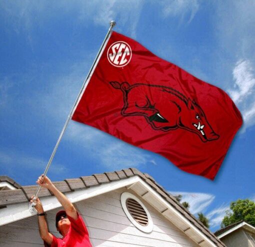 Arkansas Razorbacks SEC Flag
