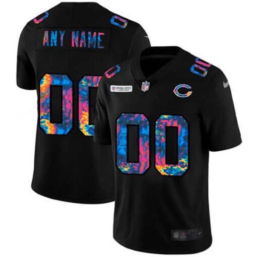 Bears Multicolor Crucial Catch Black Jersey