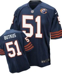 Bears Dick Butkus Navy Throwback Elite Jersey