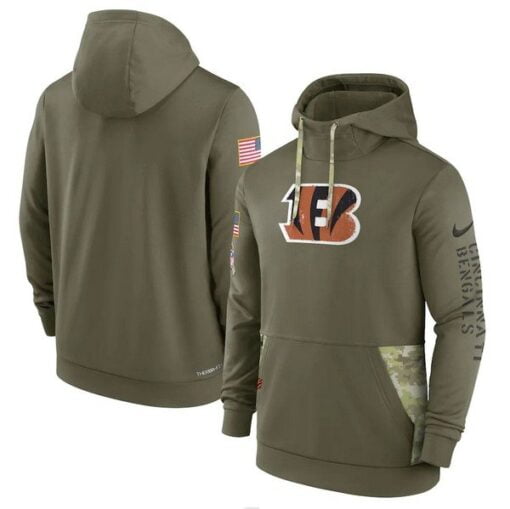 Bengals 2022 Salute to Service Therma Performance Pullover Hoodie