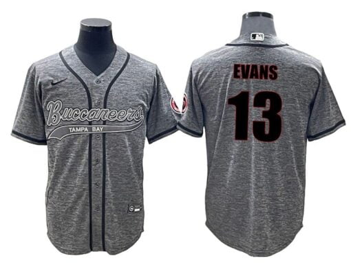 Buccaneers Mike Evans Gridiron Gray Baseball Styled Jersey