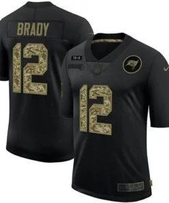 Buccaneers Tom Brady Black Camo Retro Salute To Service Jersey