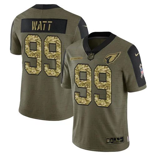Cardinals J.J. Watt 2021 Olive Camo Salute To Service Jersey