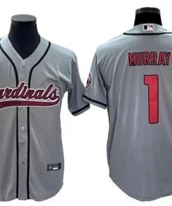 Cardinals Kyler Murray Gray Baseball Styled Jersey