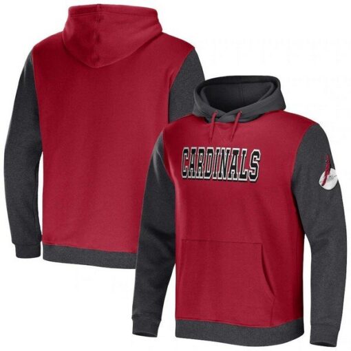 Cardinals NFL x Darius Rucker Collection Color Blocked Pullover Hoodie