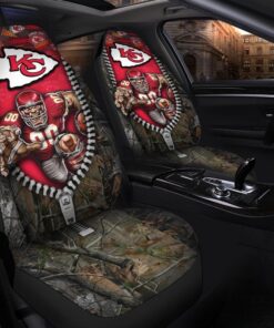 Chiefs 3D Universal Car Front Seat Cover - SET OF 2
