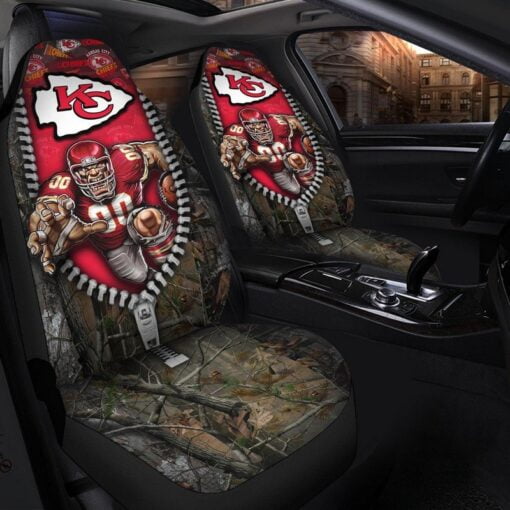 Chiefs 3D Universal Car Front Seat Cover - SET OF 2