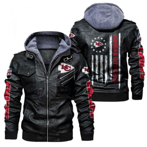 Chiefs Leather Full-Zip Jacket