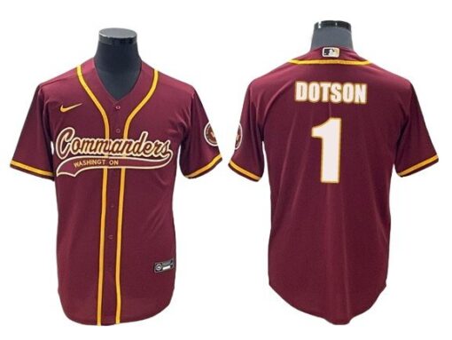 Commanders Jahan Dotson Baseball Styled Jersey