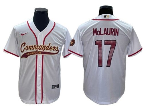 Commanders Terry McLaurin Baseball Styled Jersey
