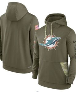 Dolphins 2022 Salute to Service Therma Performance Pullover Hoodie