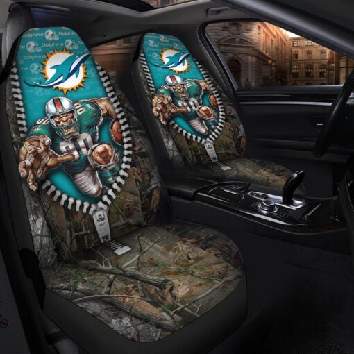 Dolphins 3D Universal Car Front Seat Cover - SET OF 2