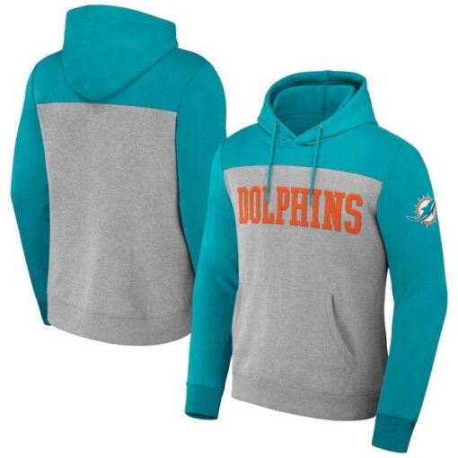 Dolphins NFL x Darius Rucker Collection Color Blocked Pullover Hoodie