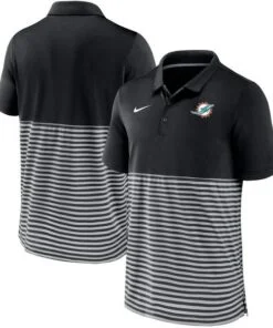 Dolphins Striped Polo Shirt