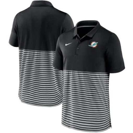 Dolphins Striped Polo Shirt