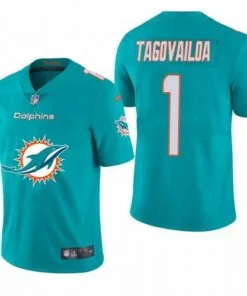 Dolphins Tua Tagovailoa Team Logo Aqua Jersey