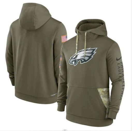 Eagles 2022 Salute to Service Therma Performance Pullover Hoodie