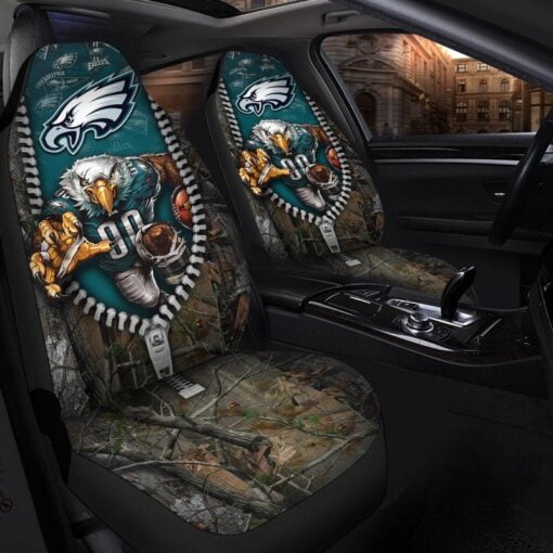Eagles 3D Universal Car Front Seat Cover - SET OF 2