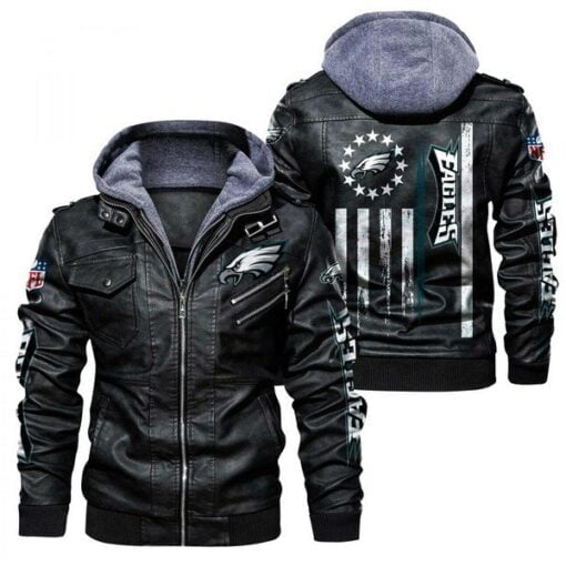 Eagles Leather Full-Zip Jacket