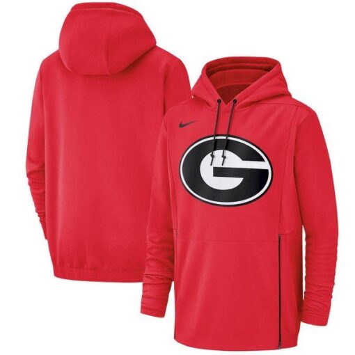 Georgia Bulldogs Iconic Colorblocked Fleece Pullover Hoodie