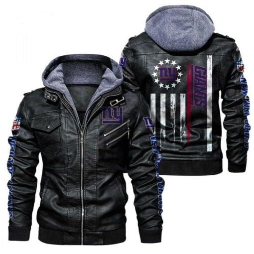 Giants Leather Full-Zip Jacket