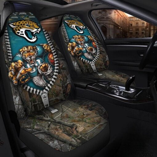 Jaguars 3D Universal Car Front Seat Cover - SET OF 2