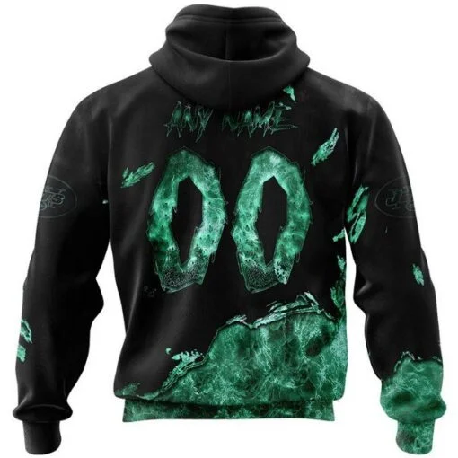 Jets Custom Halloween Pullover Hoodie - Image 2