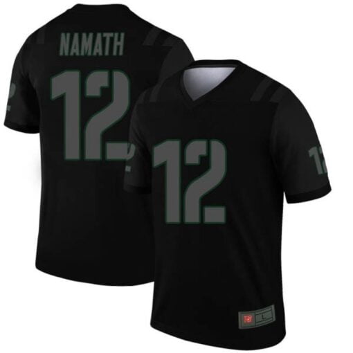 Jets Joe Namath Legend Black Impact Jersey
