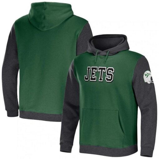 Jets NFL x Darius Rucker Collection Color Blocked Pullover Hoodie