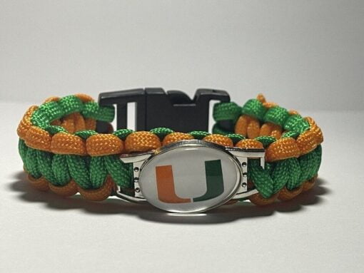 Miami Hurricanes Paracord Bracelet