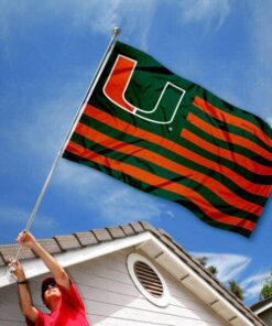 Miami Hurricanes US Flag