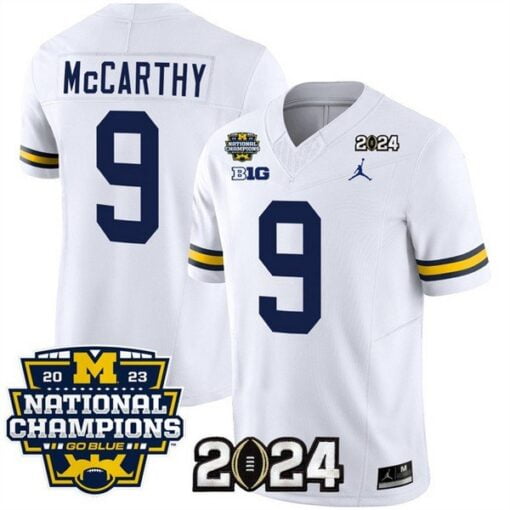 Michigan Wolverines J.J. McCarthy 2023 Vapor F.U.S.E. Limited Jersey With National Champions Patch - Image 2