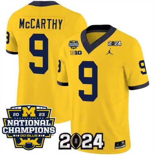 Michigan Wolverines J.J. McCarthy 2023 Vapor F.U.S.E. Limited Jersey With National Champions Patch - Image 3