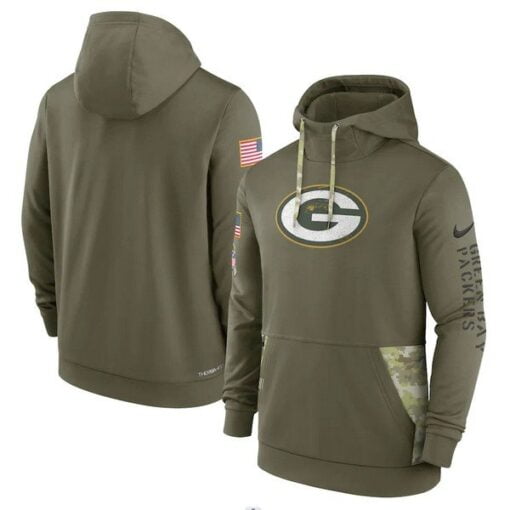 Packers 2022 Salute to Service Therma Performance Pullover Hoodie