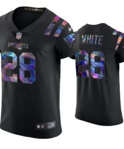 Patriots James White Holographic Black Edition Jersey
