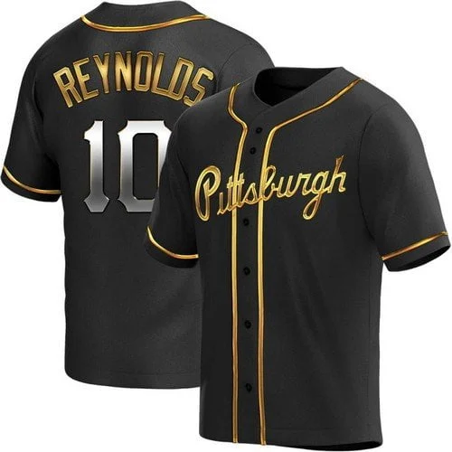Pirates Bryan Reynolds All-Black Golden Edition Jersey