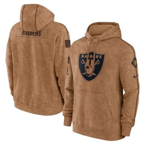Raiders 2023 Salute to Service Club Pullover Hoodie