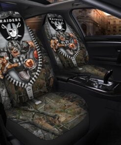 Raiders 3D Universal Car Front Seat Cover - SET OF 2
