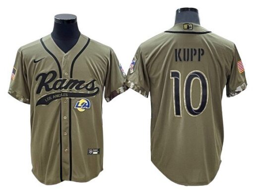 Rams Cooper Kupp Baseball Styled Salute to Service Jersey