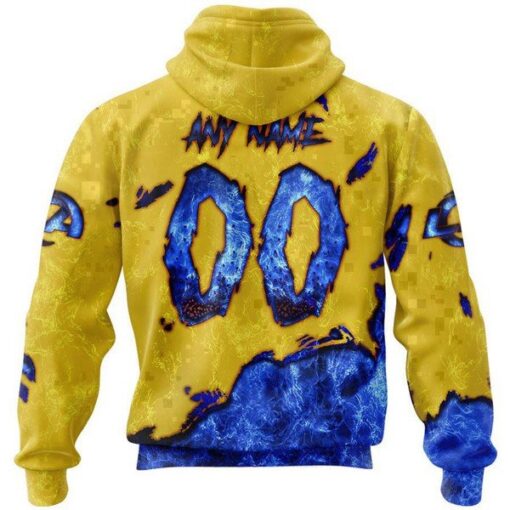 Rams Custom Halloween Pullover Hoodie - Image 2