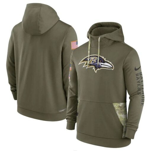 Ravens 2022 Salute to Service Therma Performance Pullover Hoodie
