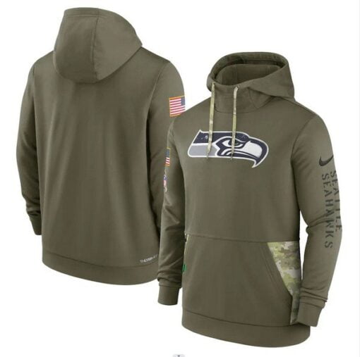 Seahawks 2022 Salute to Service Therma Performance Pullover Hoodie