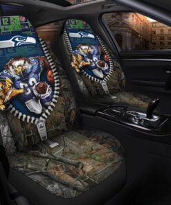 Seahawks 3D Universal Car Front Seat Cover - SET OF 2
