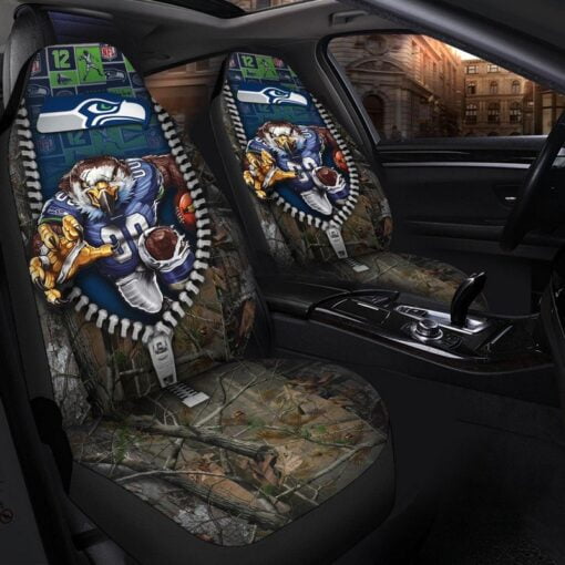 Seahawks 3D Universal Car Front Seat Cover - SET OF 2