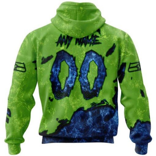 Seahawks Custom Halloween Pullover Hoodie - Image 2