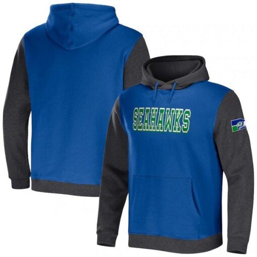 Seahawks NFL x Darius Rucker Collection Color Blocked Pullover Hoodie